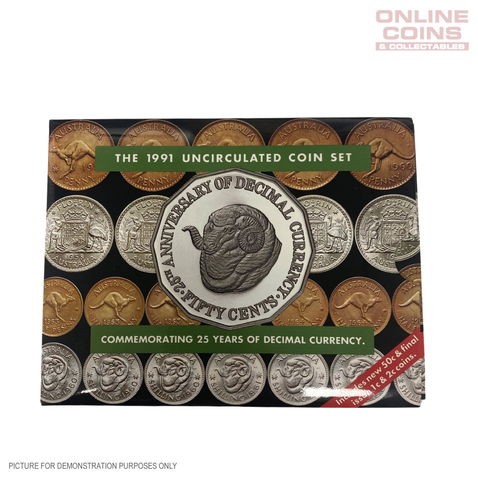 1991 Eight Coin Uncirculated Year Set - 25 Years of Decimal Currency